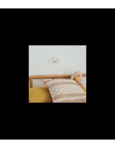 Placa Puerta Corona Blanca Con Letras 