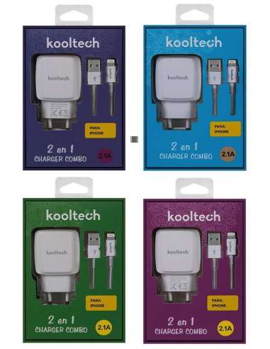 Cargador 220V C/Cable Usb a Iphone Koolt