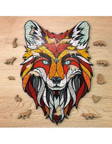 Puzzle Zorro 141 Piezas Caja de Madera