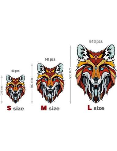 Puzzle Zorro 141 Piezas Caja de Madera