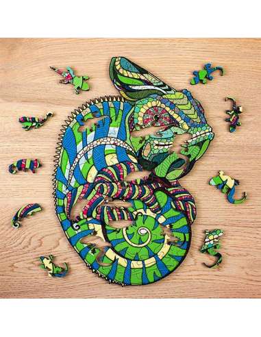 Puzzle Camaleon 111 Piezas Caja de Mader
