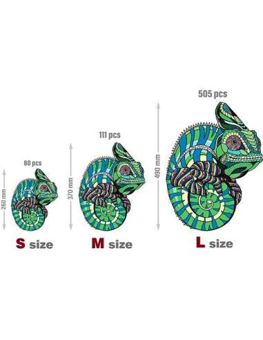 Puzzle Camaleon 111 Piezas Caja de Mader