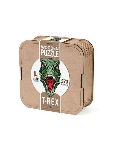 Puzzle T-Rex (L)570 Piezas Caja de Mader