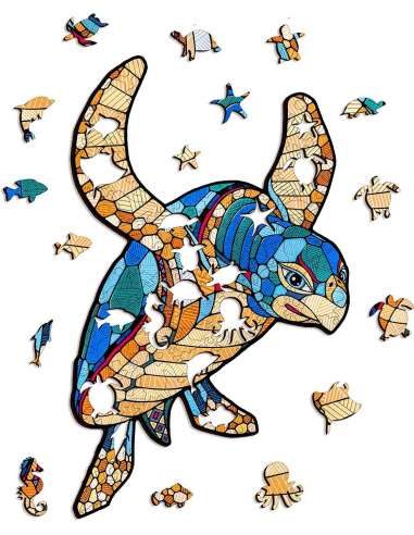 Puzzle Tortuga 150 Piezas Caja de Mader Puzzle Tortuga 150 Piezas Caja de Mader