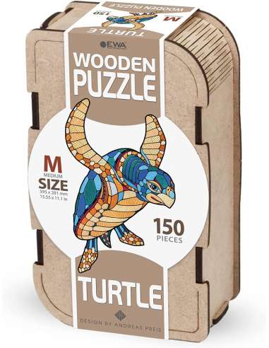 Puzzle Tortuga 150 Piezas Caja de Mader Puzzle Tortuga 150 Piezas Caja de Mader