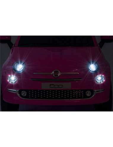 Fiat 500 12 Voltios Rosa Control Remoto