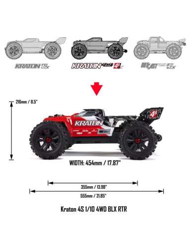 Coche R.C. Kraton 1/10 4x4 RTR Verde 