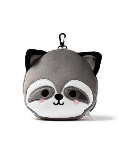 Almohada de Viaje Mapache Con Antifaz