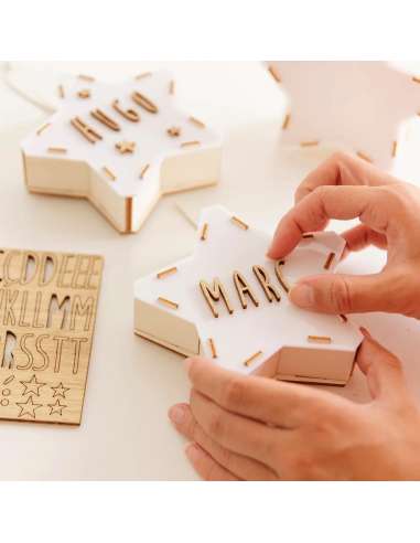 Estrella Luminosa Mini a Pilas Sin LETRA