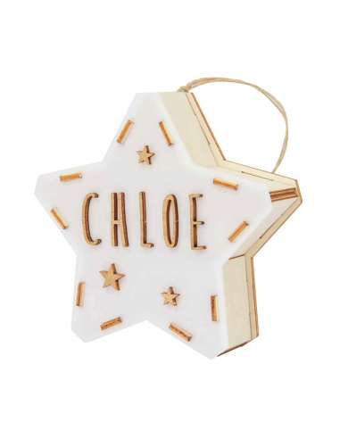 Estrella Luminosa Mini a Pilas Sin LETRA