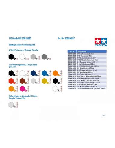 Maqueta 1/12 Moto Honda VFR 750R 1987