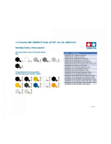 Maqueta 1/12 Moto Hond CBR 1000RR-R 