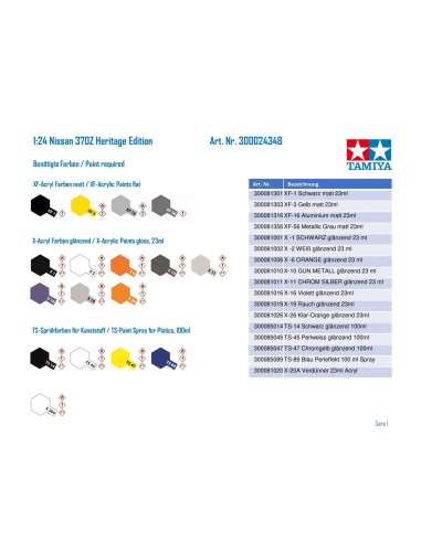 Maqueta 1/24 Coche Nissan 370Z Heritage