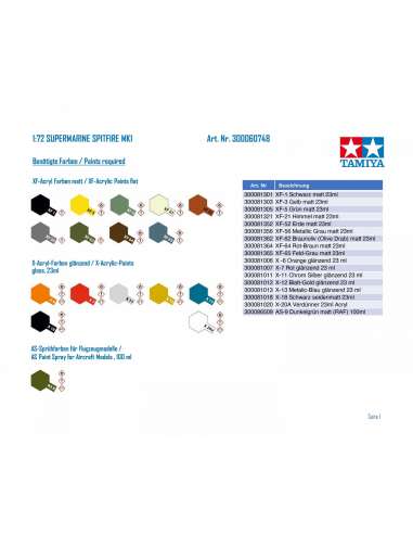 Maqueta 1:72 Avion Supermarine Spitfire