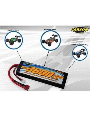 Bateria 7.4Voltios 3600 mah. 60C T-Pi H 