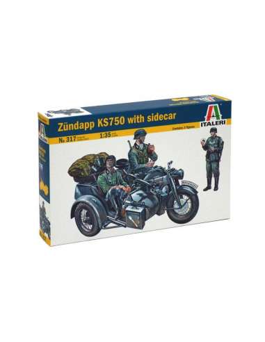 Maqueta Moto y Sidecar Ks750 1/35
