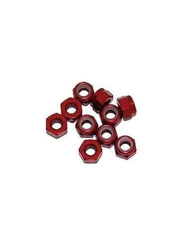 Tuerca Aluminio M4 Autoblocante Rojo
