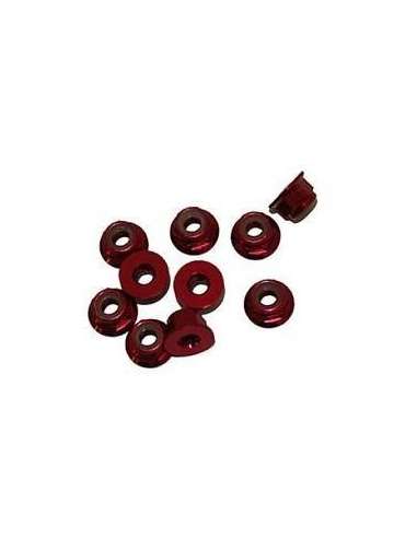 Tuerca Aluminio M4 Autoblocante Roja