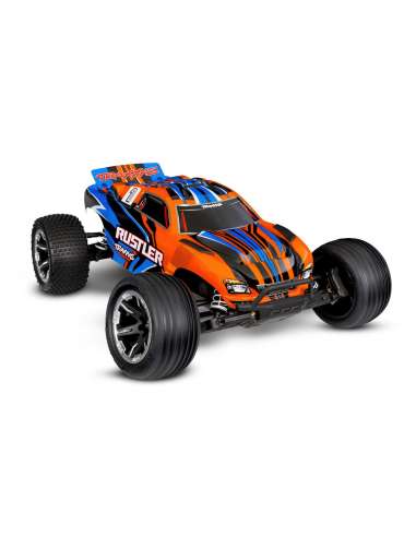 Traxxas Rustler 2Wd Brush. Orange Bat+Ca