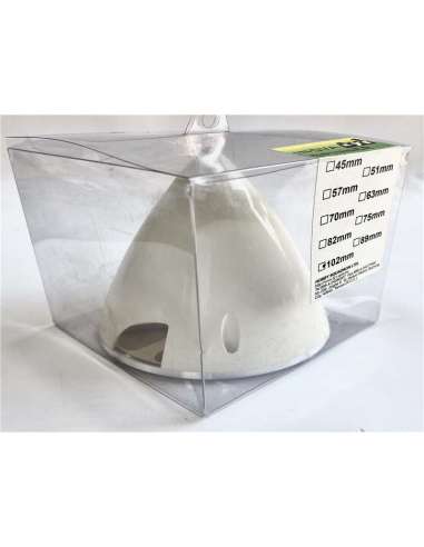 Cono Blanco Avion c/Tapa Aluminio 102 Mm