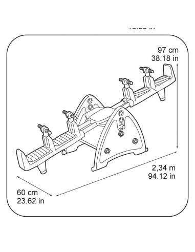 Sube y Baja con 4 Asientos 2 + 2 Feber