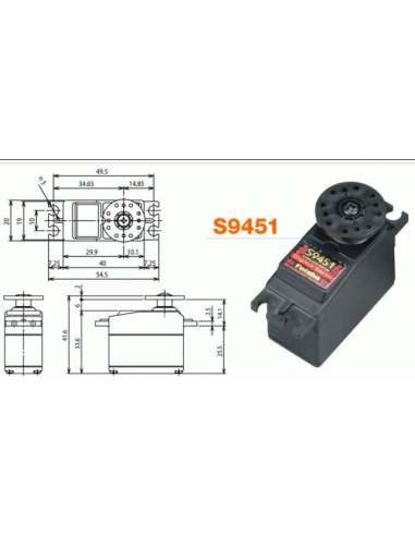 Servo Futaba 9451 Digital 8,7 Kgs.